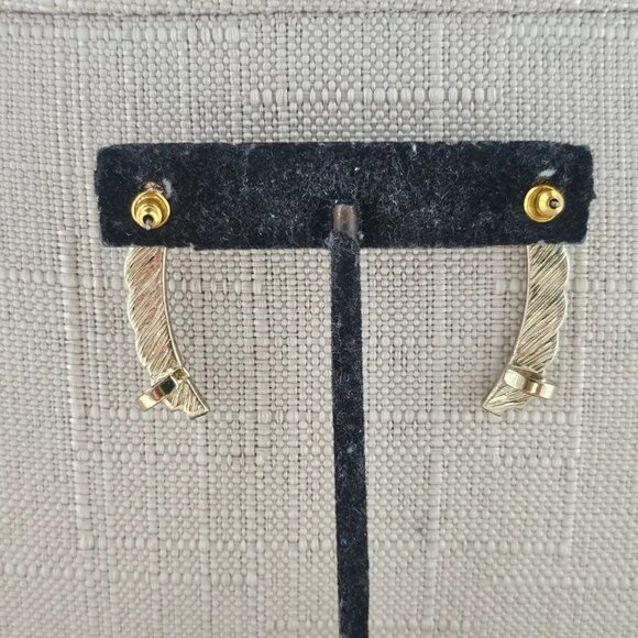 Girly Earrings Gold Tone Crystal accent Fashion Jewelry Climber Earrings New - Picture 8 of 12